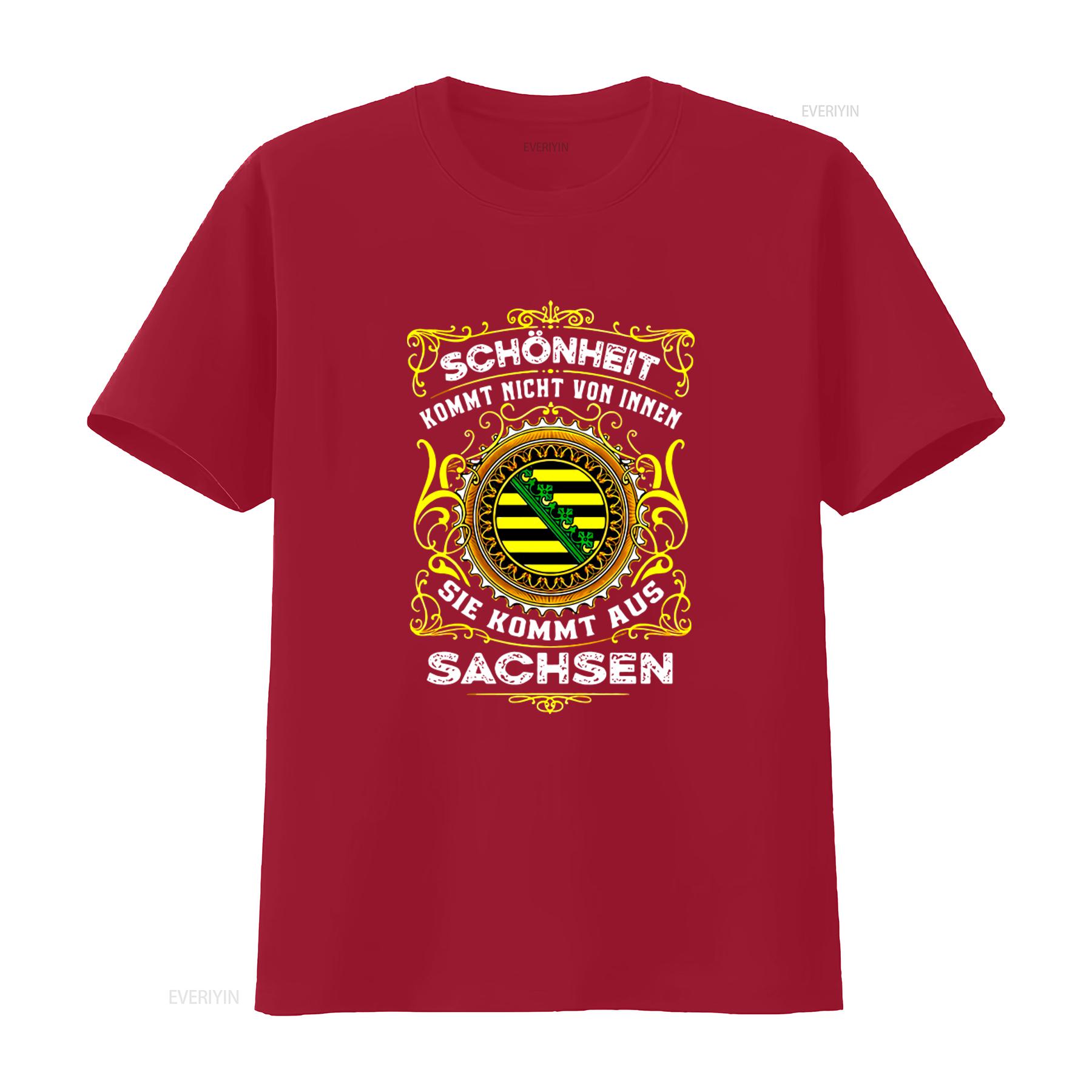 Schonheit Kommt Nicht Von Innen Sie Aus Sachsen T Shirt Print For Fashion Casual Top vintage Washed Top For Everyday Wear S