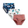 Boys' 100% Cotton Dinosaur Print Mid-Waist Underwear, 3-Pack