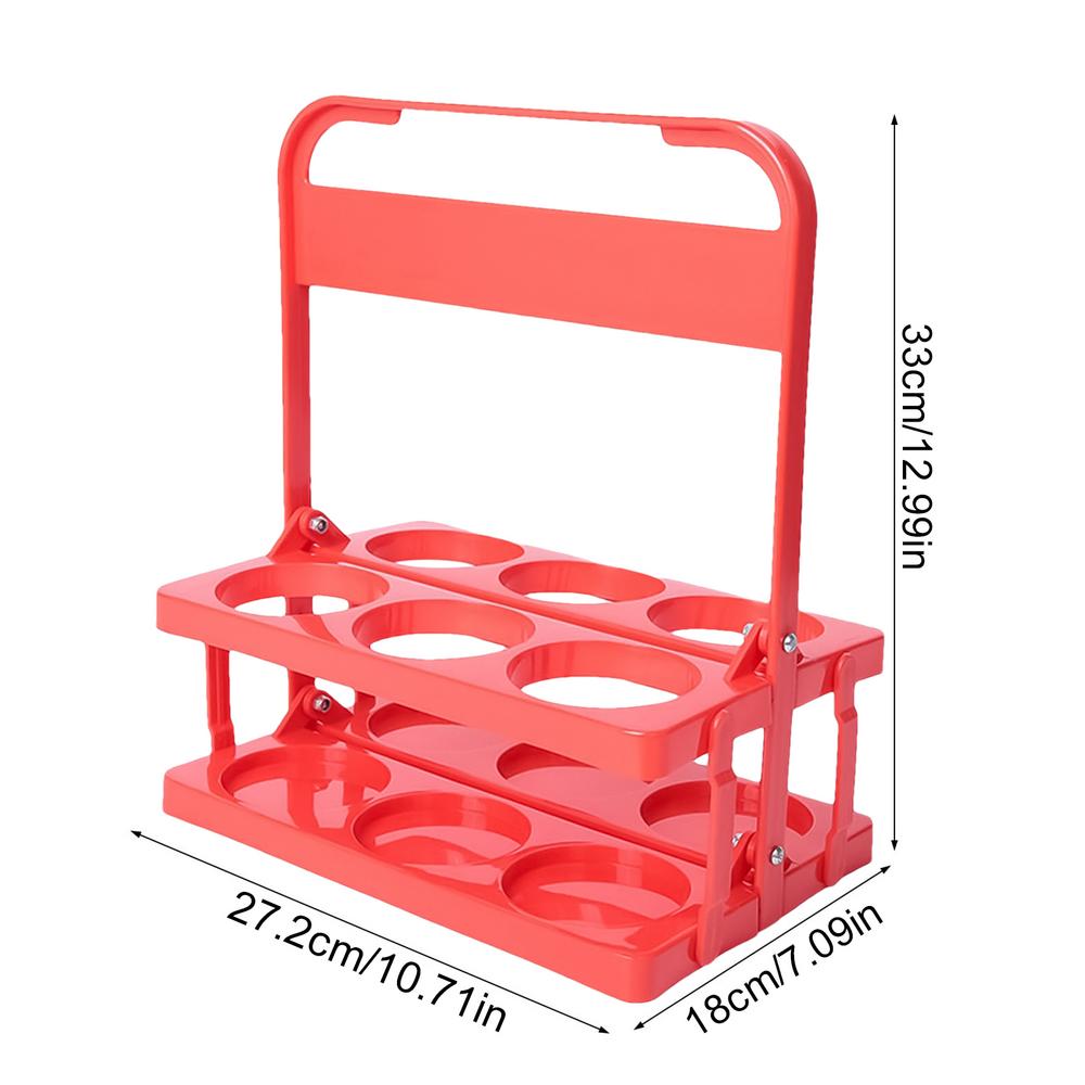 Foldable Drink Carrier 6 Bottles Beer Bottle Carrier with Handle Reusable Beer Collector Drink Container for Picnic BBQ Catering