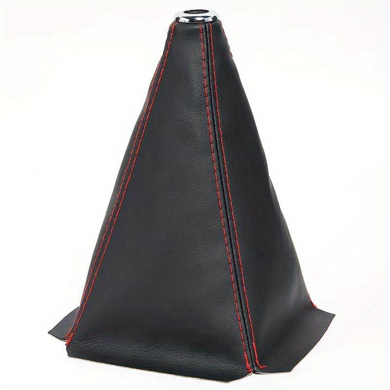 PU Leather Gear Shift Knob Cover Waterproof Dust Boot for Manual Cars & Trucks, Stylish Interior Protection