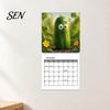 Creative Wall Art Planner Pickle Calendar 2027, Funny Pickled Cucumber Illustrations 12 Spiral Bound Monthly Month Planner, Hanging for Home,
