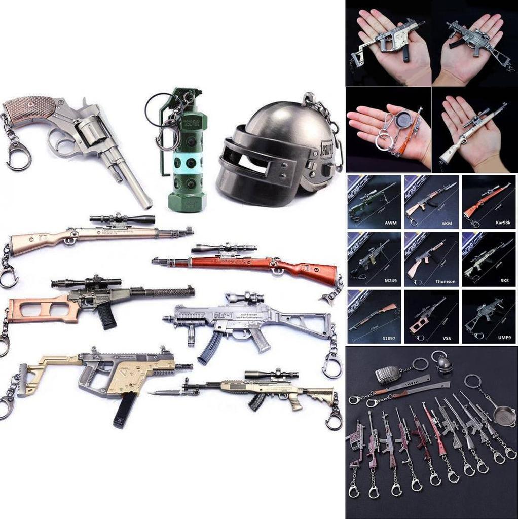 Pubg Sniper Gun Keychain Alloy Weapon Model For Gift And Collectors