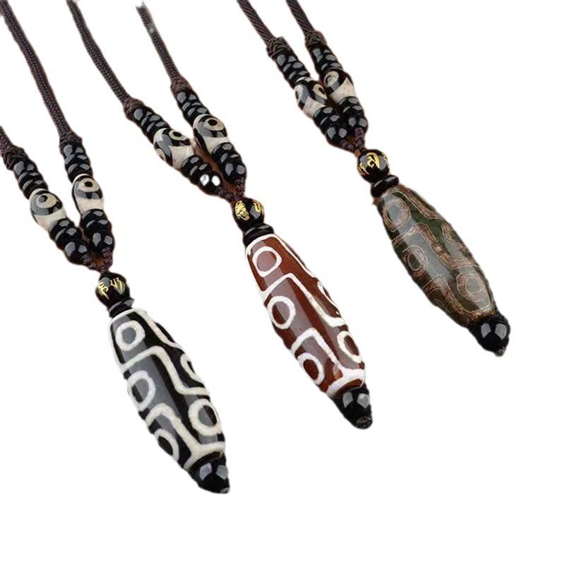 Xizang Nine Eye Sky Beads Vintage Versatile Tibetan Buddha Beads Pendant