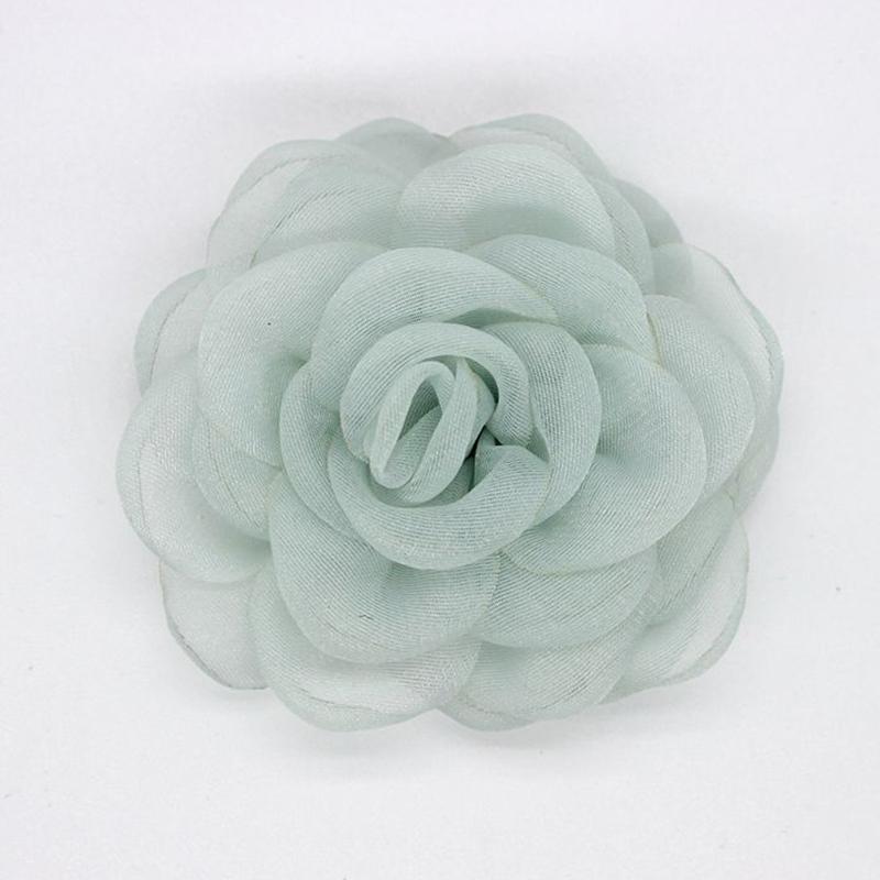 6Cm Black White Camellia Flower Brooches Korean  Corsage Lapel Pins Dress Shirt Suit Accessories For Women Lapel Pins
