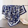 Fashion Silk Satin Hijab Scarf For Women Printed Kerchief Hair Scarfs Female 90Cm*90Cm Square Shawl Wraps Neck Scarfs For Ladies