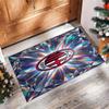 Tappeto in Flanella Stampato AC Milan Antiscivolo Morbido Poliestere Tappeto per Pavimento Tappetino Decorativo da Interno per Camera da Letto Soggiorno Divano Sala Giochi Decorazione Casa