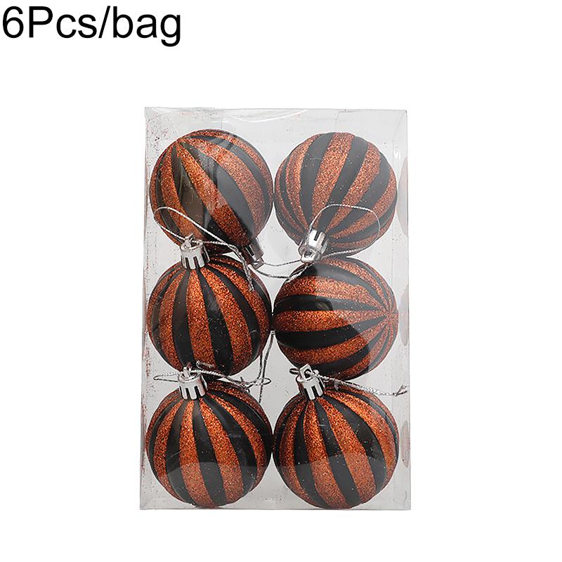 6PC/Box Halloween Tree Hanging Decor Home Plastic Halloween Ball Ornaments Terrible Atmosphere Hanging Balls Party Decorations