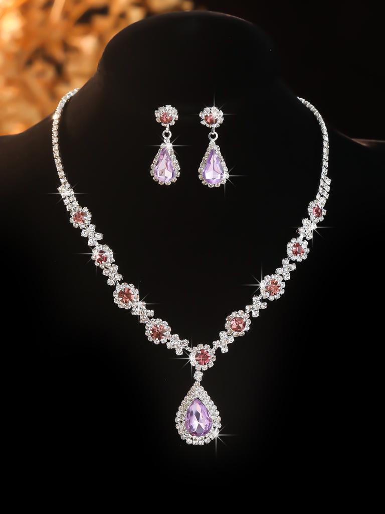 Alloy Necklace Set - Fashionable Banquet Jewelry Chain For Women - Bridal Wedding Jewelry Set