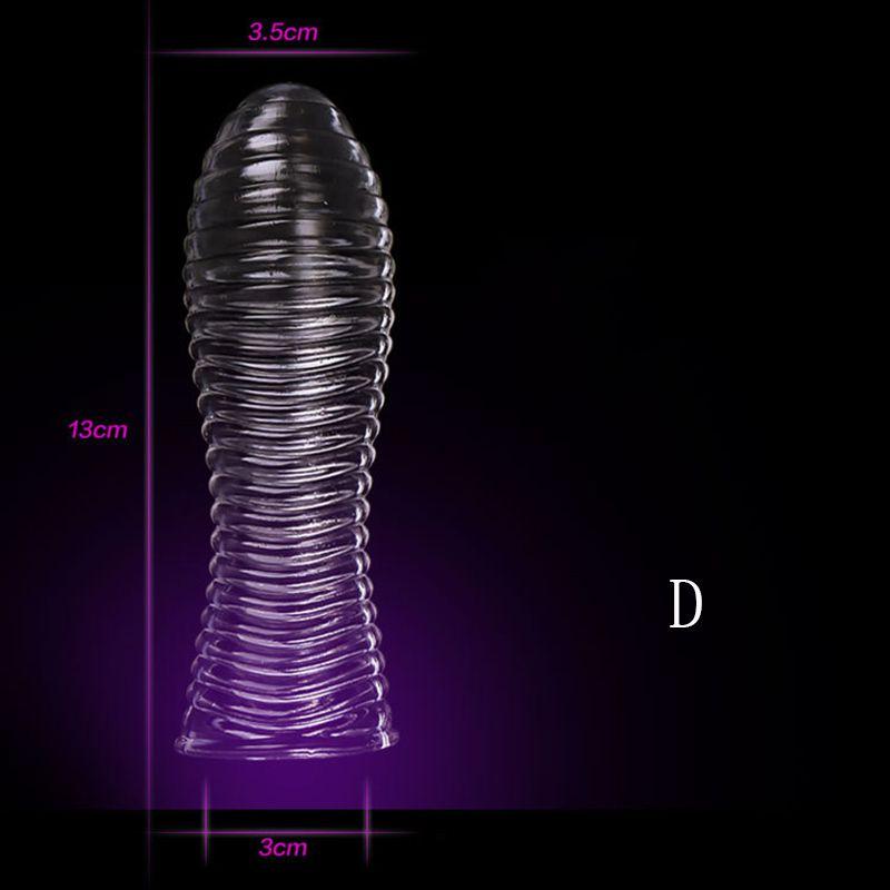 Delay Crystal Ejaculation Sleeve Erection Ring Sexual Aid Condom Male