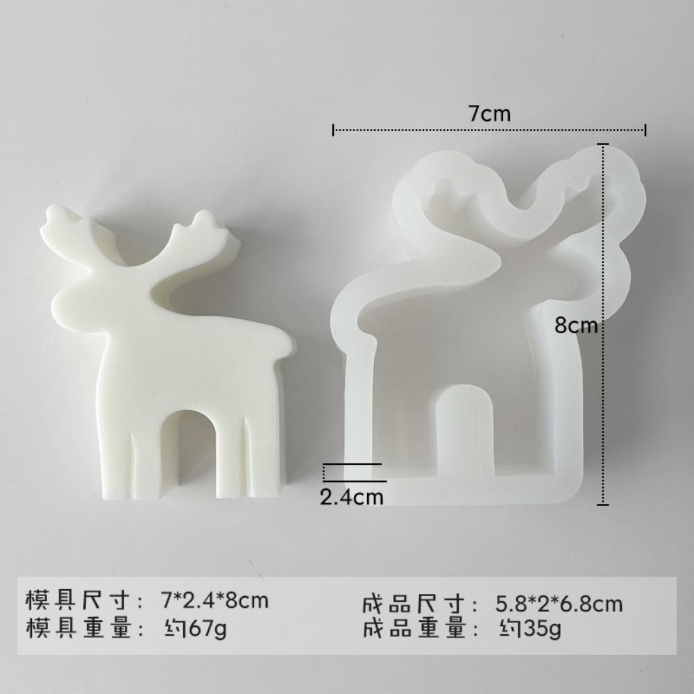 Christmas silicone candle mold 3D Elk Christmas Tree Snowman Santa Claus crafts Gypsum resin mold Christmas gift making tools