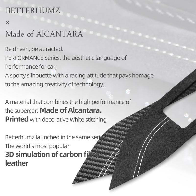 For Ford Mustang 2015-2023 Made of Alcantara Co-pilot Dashboard Panel Instrument Trim Sticker Car Interior Tuning Accessories