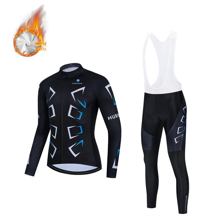 2026 Long Sleeve Cycling Suit Autumn and Winter Outdoor Sports Fleece Thermal Cycling Suit Set
