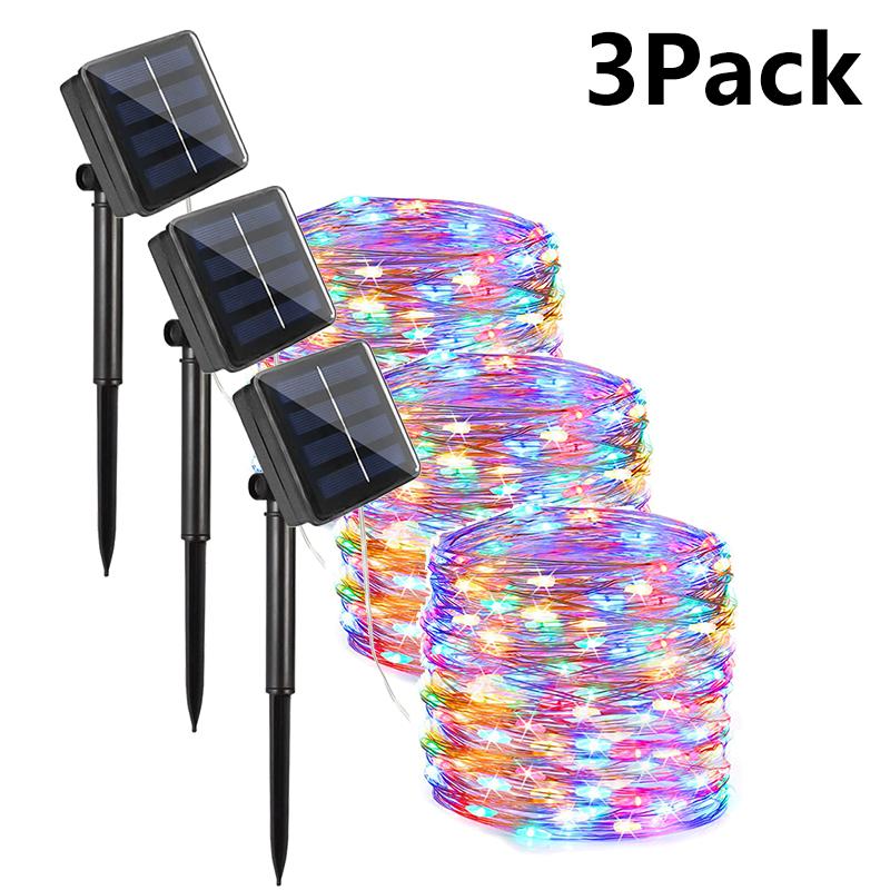JOYBLISS 7M/12M/22/32M Solar Led Fairy Light Outdoor Festoon Led Waterproof Garland String Lights Christmas Party Garden Solar Lamp Decor