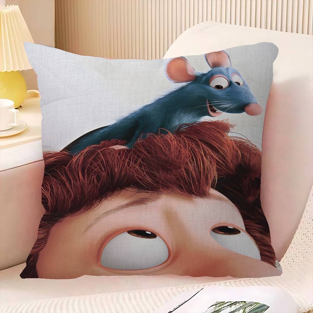 RRatatouille Animated Movie Cushion Cover Car Throw Pillow Case For Sofa Car Christmas Gift xcm xcm