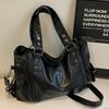 Retro Marke Geräumige Schultertasche Damen Luxus Einfarbige Klassische Umhängetasche Große Kapazität Stil Weiches PU-Leder Tragetasche