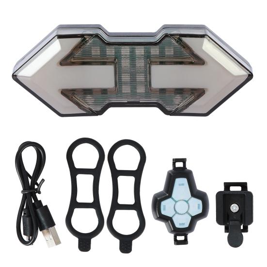 

Bike Tail Light with Turn Signals USB Rechargeable Wireless Remote Control