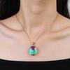 Openable Colorful Tulip Oval Photo Box Necklace Women's Gold Plated Chain Cute Flower Pendant Necklaces Trendy Jewelry For Girls