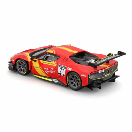 Bburago 1:43 296 GT3 No.71 Racing Car, Complete GT3 Diecast Model, Gift, Decoration, Appreciation
