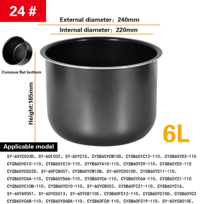 Accesorii oală interioară Recipient interior oală de orez Antiaderent Oală de gătit Accesorii de schimb Bucătărie mâncare Oală de orez căptușeală