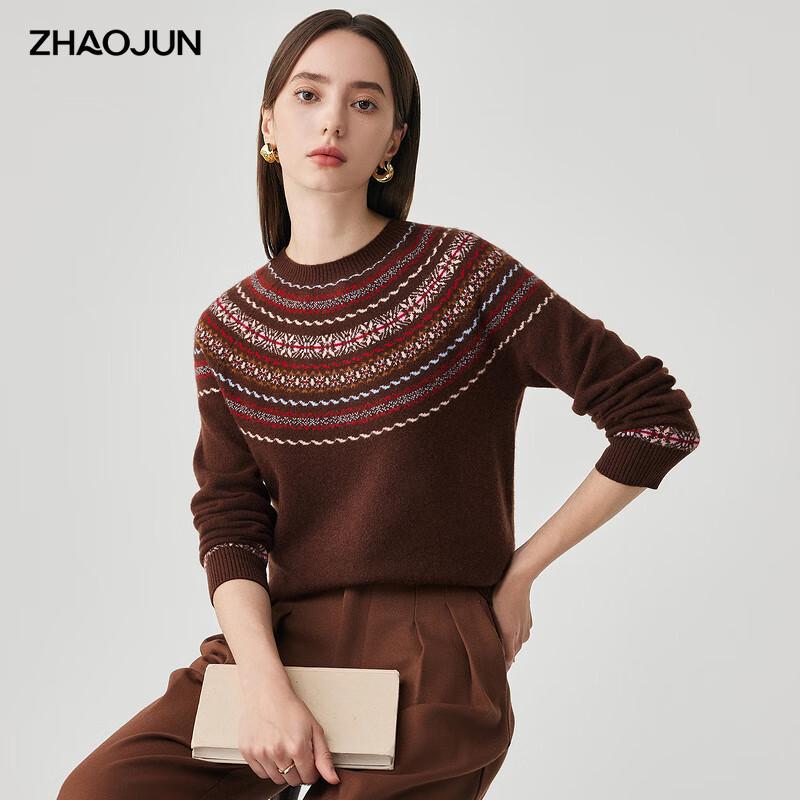 

Zhaojun Women s Fair Isle Wool Sweater XL
