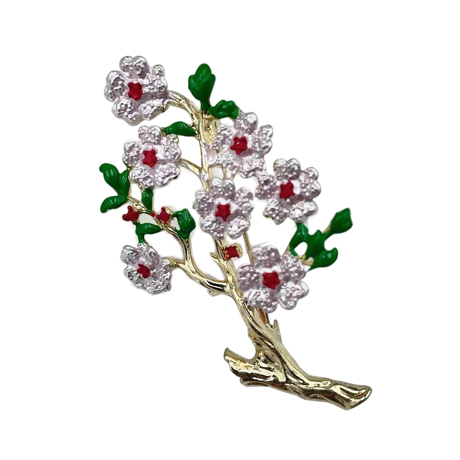 

Multipurpose Hand Painted Enamel Peony Brooch With Pearls Accent Vintage Floral Pin for Women Elegant Jewelry Gifts червоний