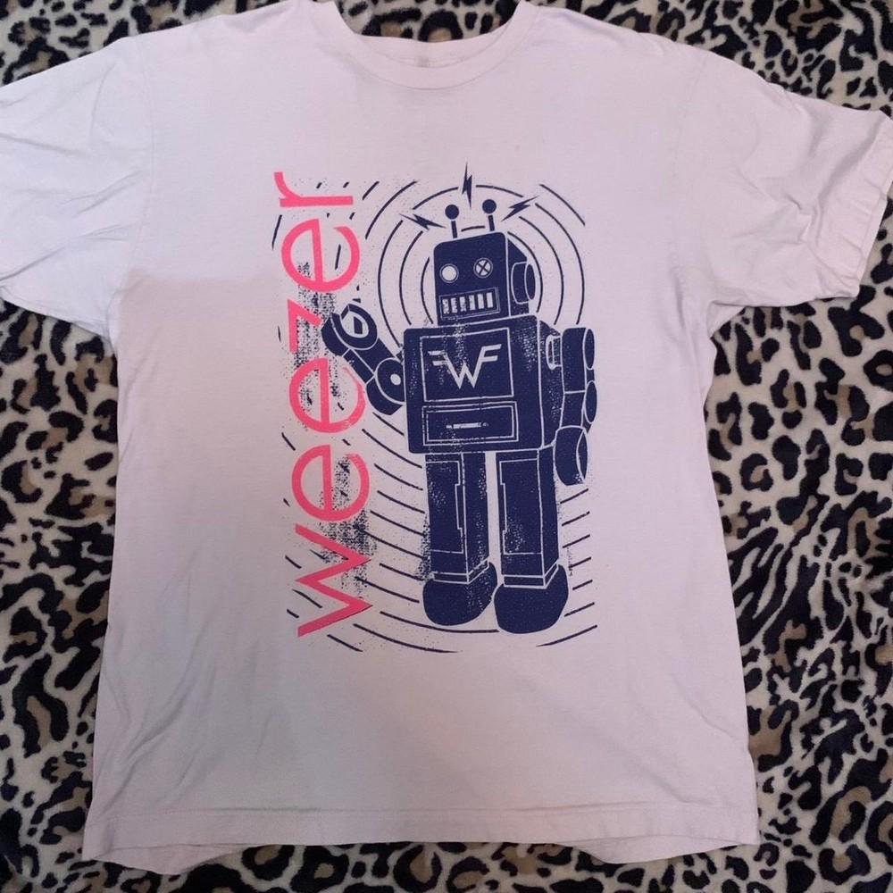 Rare! Weezer Band Shirt Tee Short Sleeve JJ5783
