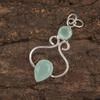 Aqua Chalcedony Handmade Gemstone Jewelry, 925 Solid Sterling Silver Pendant Unique Design Jewelry, For Women