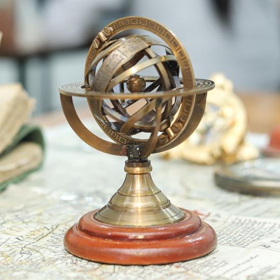 Zodiac Armillary Sphere Globe: 5  Brass Celestial Model