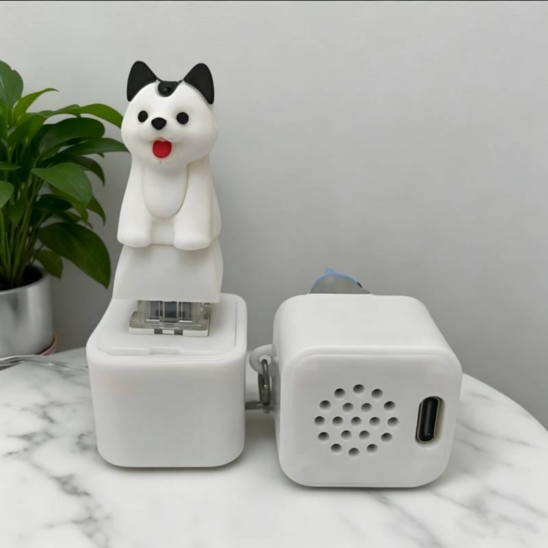 Fidget Clicker Animal Keychain Sound Light Design Puppy Cow Voice Pendant Mini Sensory Toy for Purse Backpack