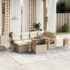 VidaXL Garden Lounge Set with Cushions 7 Pcs, Patio Sofas, Patio Furniture Set, Outdoor Furniture, Beige 3273620