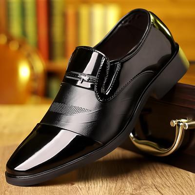 Wysokiej Jakości Skórzane Męskie Buty Casual Oddychające Formalne Męskie Buty Wizytowe Włoski Luksus Wsuwane Antypoślizgowe Męskie Buty do Jazdy