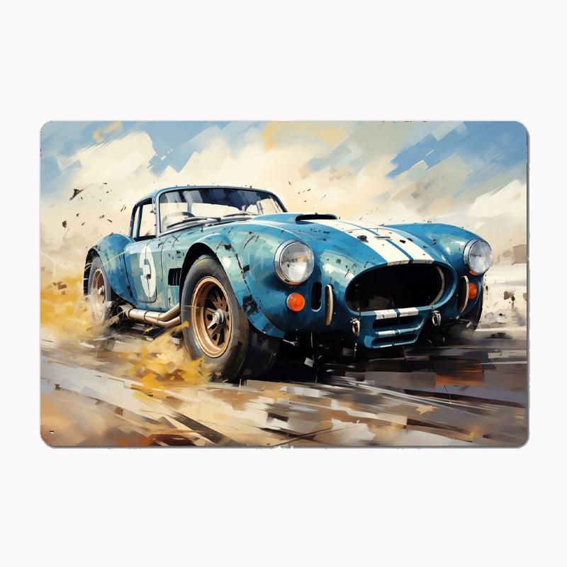 Poster „Alter AC Cobra Oldtimer für dein Zimmer“ aus Metall, Wanddekoration fürs Badezimmer, Blech, Heimdekoration