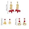 Chinese Style New Year Horse Earrings Cartoon Horse Horse Mascot Drop Earrings  Gift