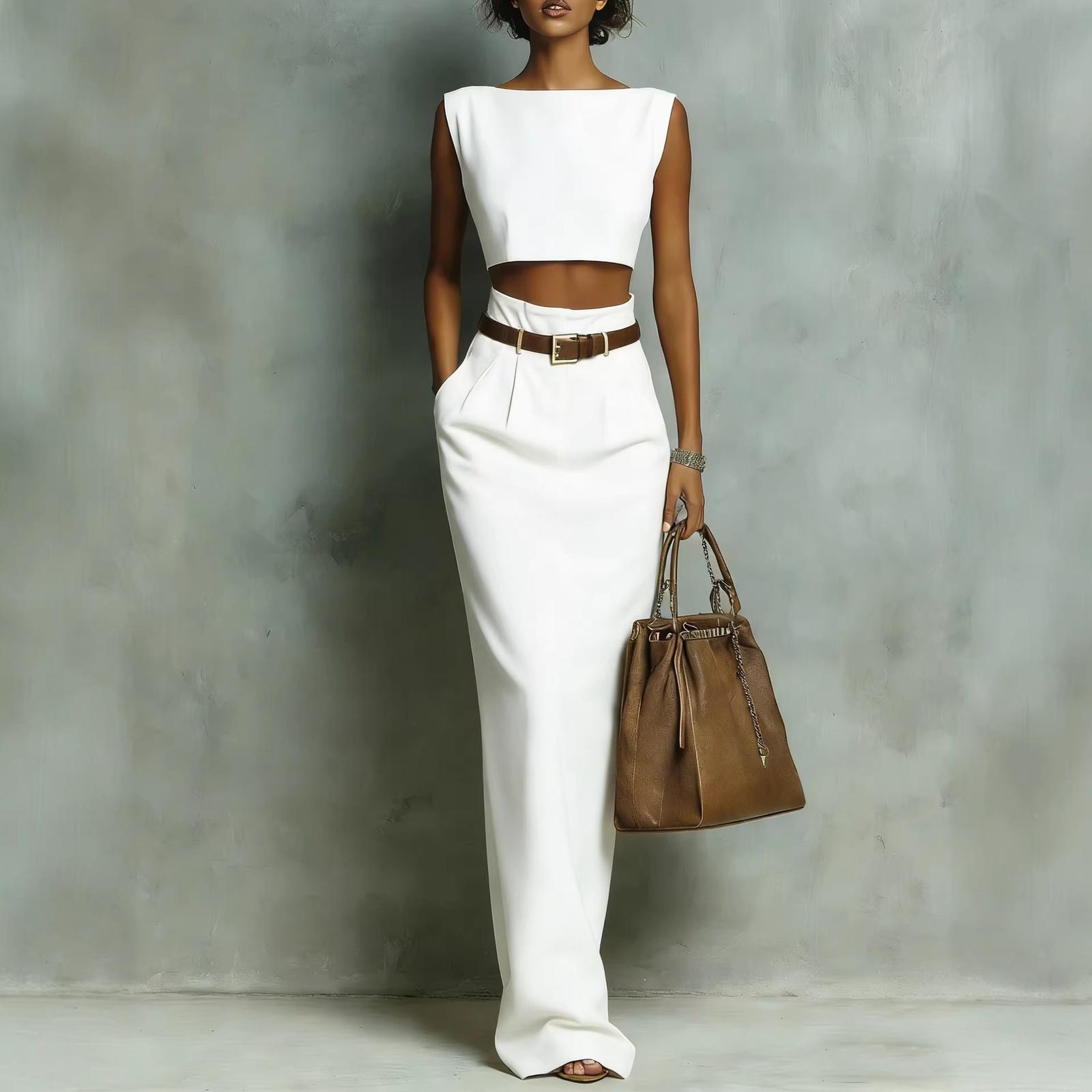 

Women s Fashionable Casual -Color Suit XL білий