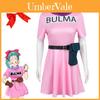 Kostium Cosplay Bulmy z Dragon Ball na Halloween i Wydarzenia Anime Con Wykonany z Poliestru w Uroczej Stylizacji Dla Kobiet