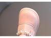Girls' Winter Fashion Round Toe Patent Leather Shoes with Velvet Lining