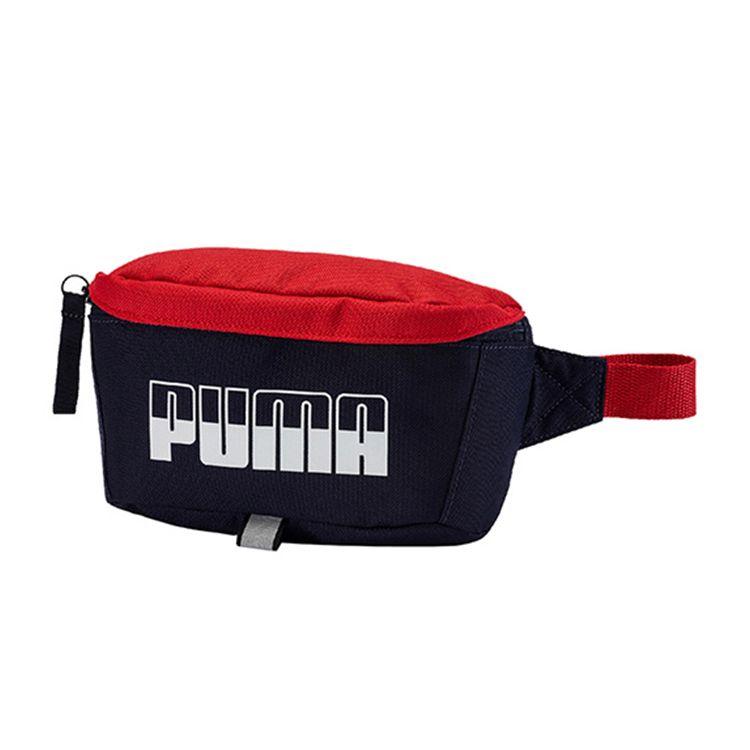 Puma Zipper Closure Fabric Waist Bag Regular Couple Style Black Unisex Waist Bag 075751-04 Black
