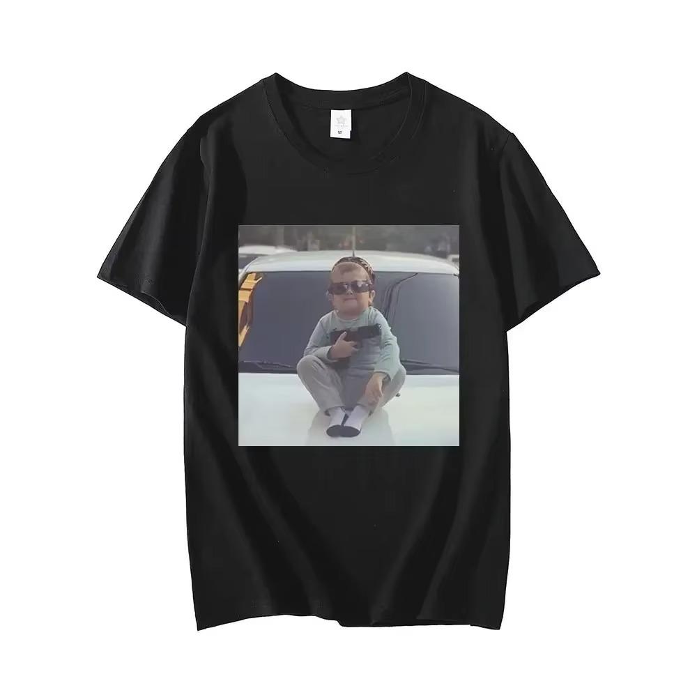 Sommermote Heavyweight Retro menns engelske bokstaver 100 % bomull trykt rundhals Høykvalitets Casual Fitness Street T-skjorte