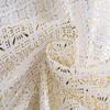 Living Room Sheer Curtain – European Embossed Pattern, Gold Foil, Semi-Blackout, Rod Pocket Window Drape, 1 Panel