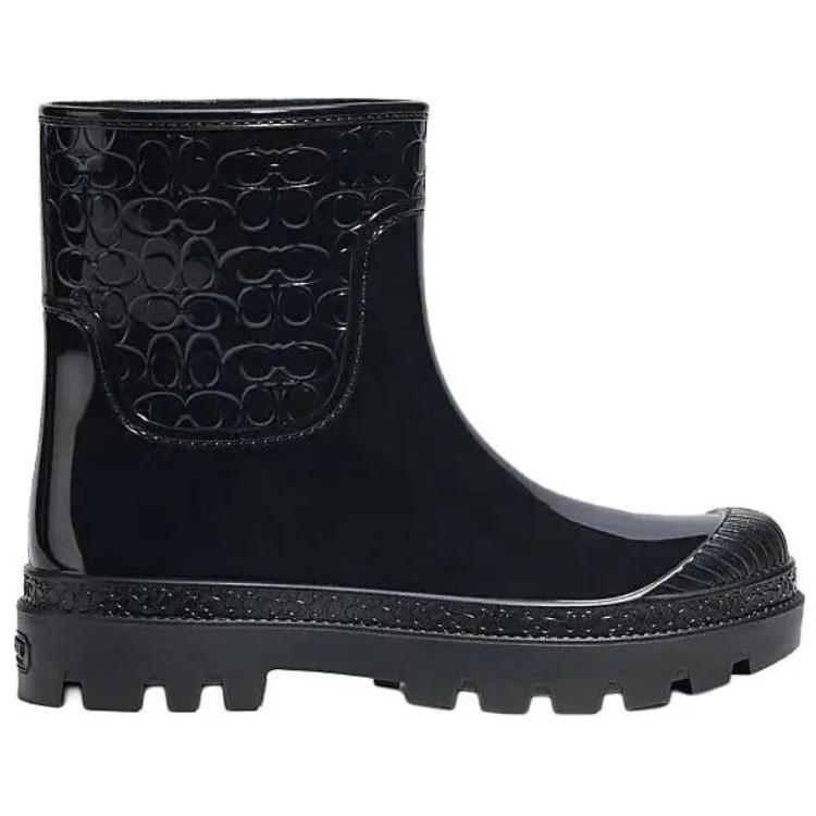 COACH Plastic Rain Boots Women's Black (Unisex) Rain Boots CE856 BLK