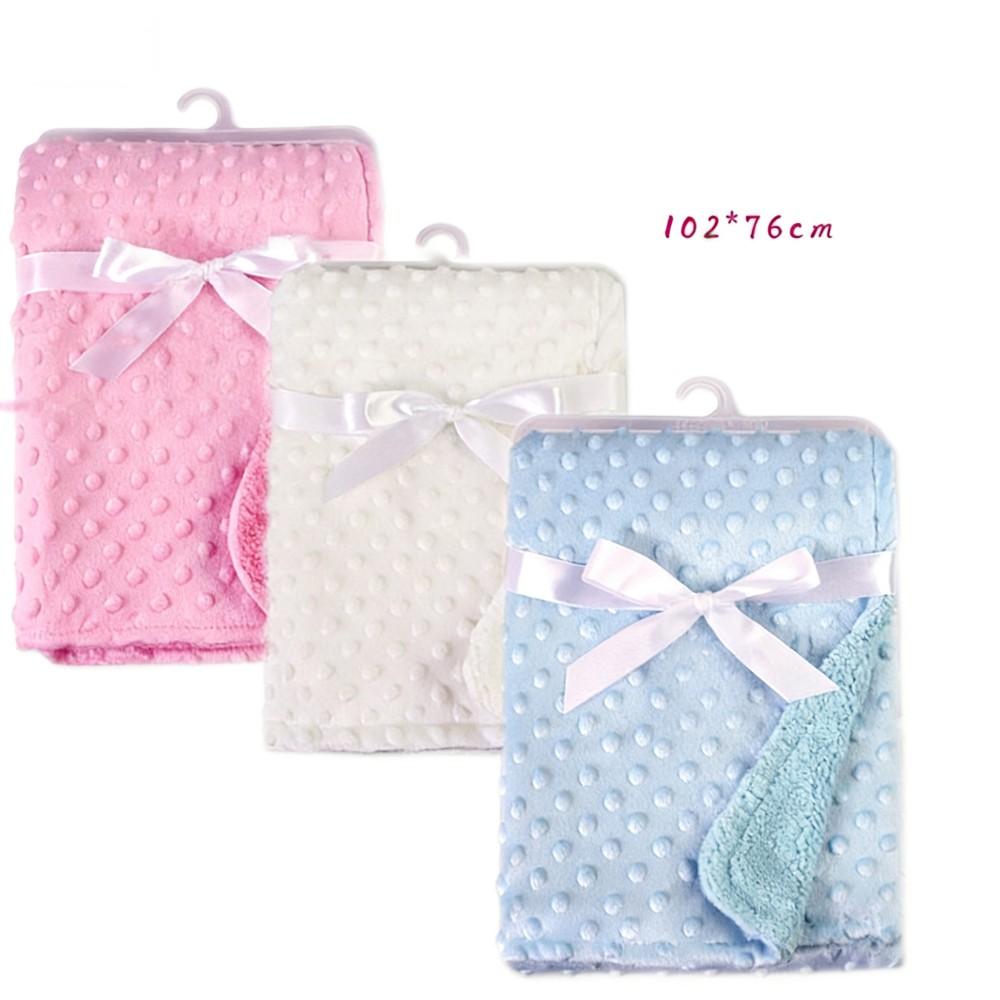 Autumn Winter Fleece Blankets for Babies Newbown Baby Swaddles Muslin Blanket Infant Baby Bedding Sets Thermal Fleece Towels