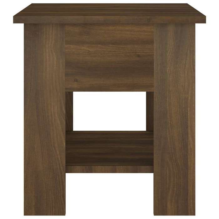 Exclusive House - Brown Oak Coffee Table 40x40x42 Cm Engineered Wood
