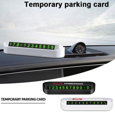 1Pcs Car Temporary Parking Card Plate Badge Car Styling For 3 6 CX5 2 CX3 CX9 MX5 RX8 Axela Demio MS CX5 2 Axela Demio Atenza MS GJI GH BK MP