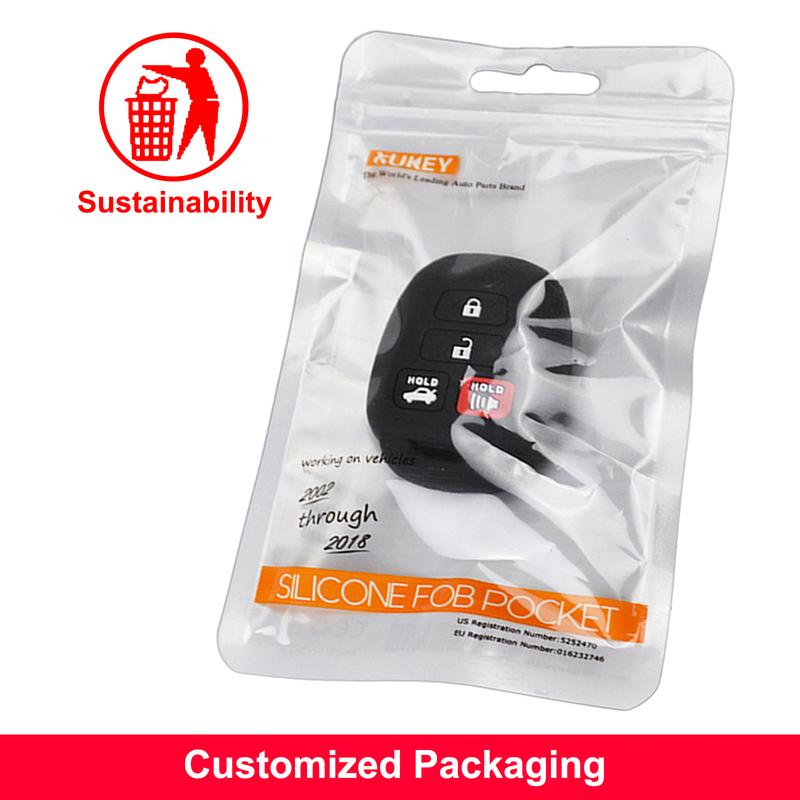 For Toyota Corolla RAV4 Prius Camry 4Runner Tacoma 4Pcs Smart Key Fob Cover Protective Case Shell Remote Control Button Styling