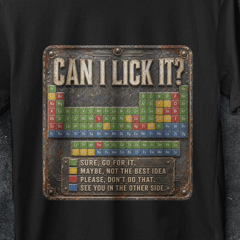 Can I Lick It, Can I Lick It Shirt, Ironic Shirt, Element Shirt, Science Pun, School Shirt, Funny Chemistry Shirt, Scientist Funny Shirt