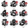 2pcs Black And White Striped Party Decoration Number Balloon Set