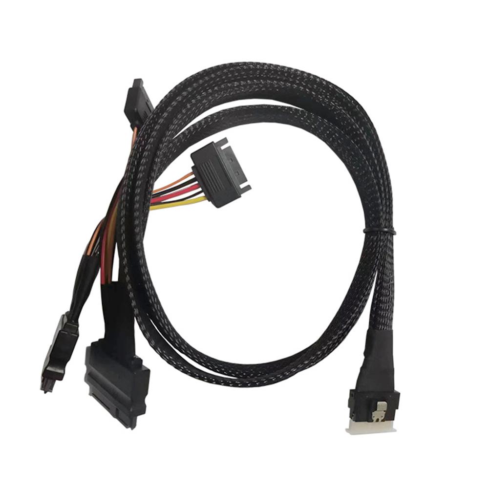 

SFF-8654 74pin To 2*SFF-8639 68pin Cable 80CM SlimSAS Data Line Adapter Cable