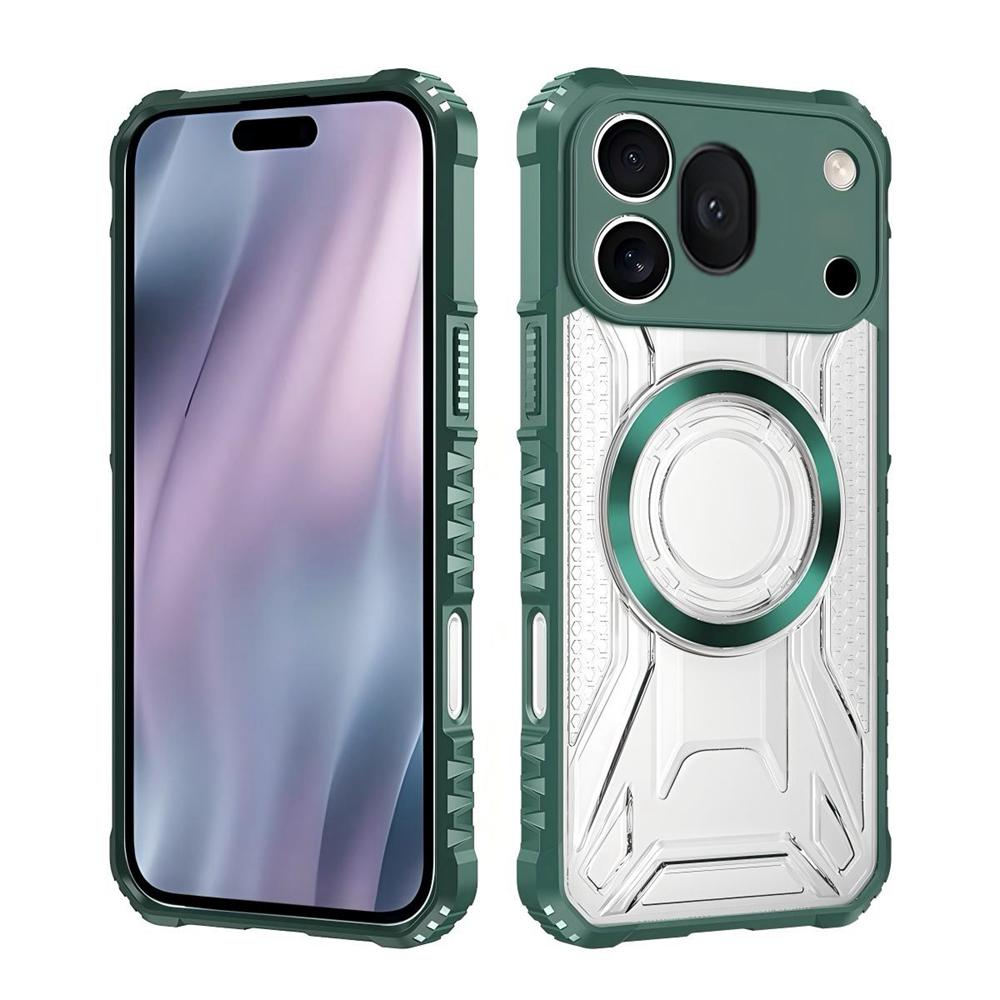 KEYSION Transparent Magnetic Case for Honor 600 Pro 5G Soft Silicone+PC Heavy Duty Shockproof Phone Back Cover for Honor 600 Pro