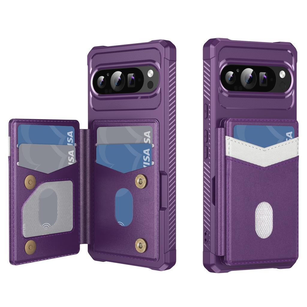 For Google Pixel 10 Pro XL Case RFID Blocking Card Slot Kickstand Leather + TPU Phone Cover