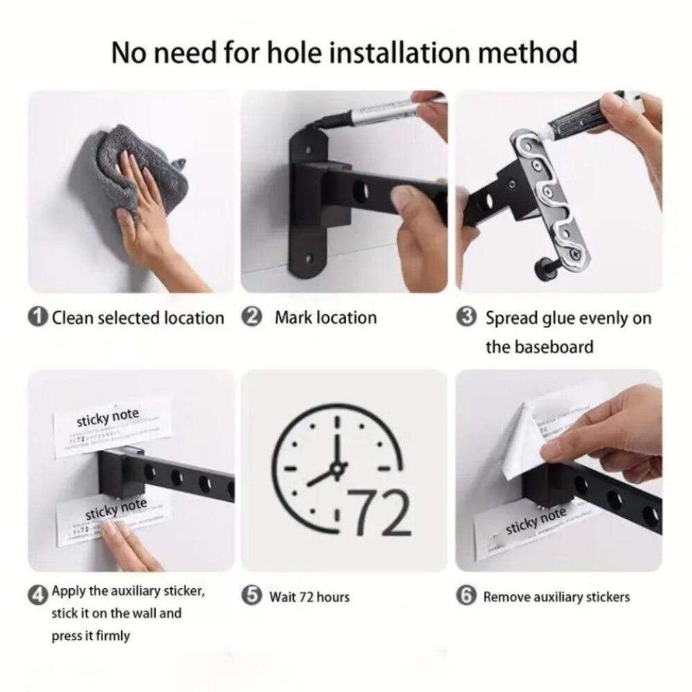 No Punching Required Clothesline Invisible Folding Clothes Drying Artifact  Balcony